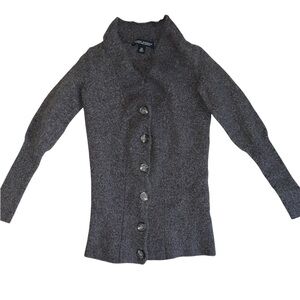 Banana Republic Merino Wool Collared Button-Front Cardigan Sweater, Size XS